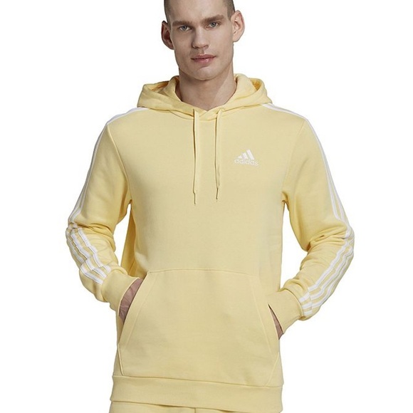 Adidas Yellow Sweatshirt with White Stripes - Picture 1 of 5